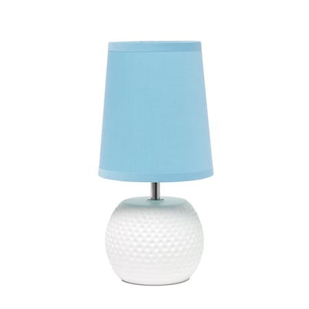 Simple Designs Studded Texture Ceramic Table Lamp, Blue LT2084-BLU